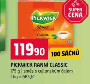 PICKWICK RANNÍ CLASSIC 175 g směs s cejlonským čajem