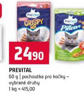 PREVITAL 60 g pochoutka pro kočky vybrané druhy