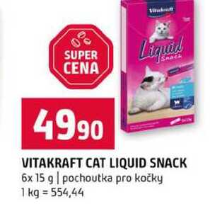 VITAKRAFT CAT LIQUID SNACK 6x 15 g pochoutka pro kočky