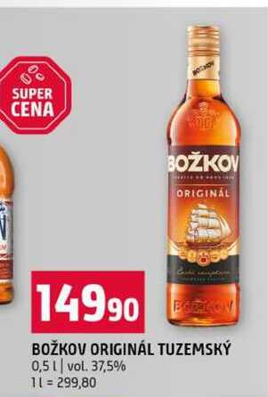 BOŽKOV ORIGINÁL TUZEMSKÝ 0,5l vol. 37,5%