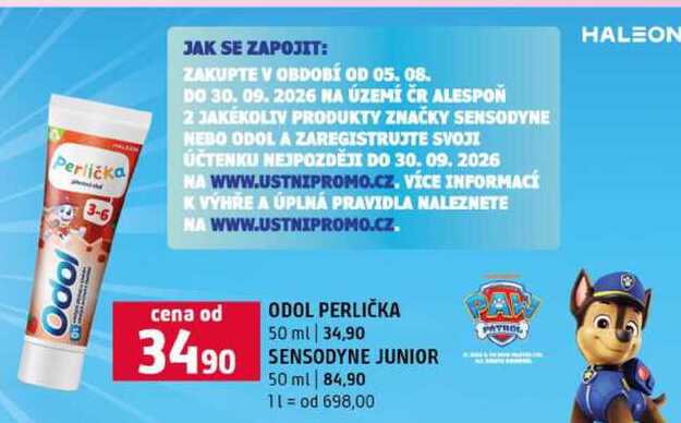 ODOL PERLIČKA 50 ml SENSODYNE JUNIOR 50 ml