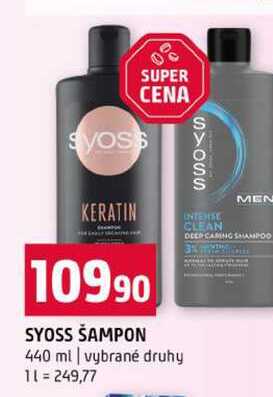 SYOSS ŠAMPON 440 mi vybrané druhy