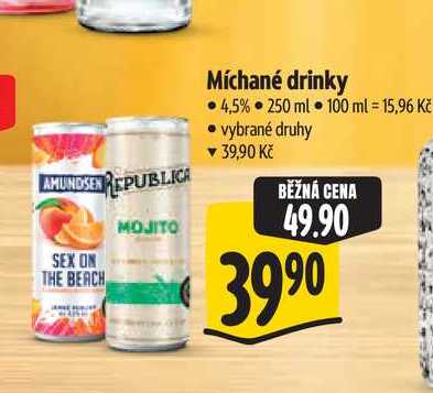 Míchané drinky 250 ml