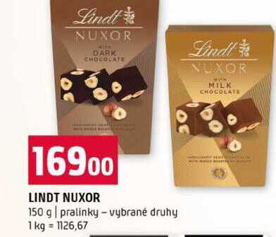 LINDT NUXOR 150 g pralinky vybrané druhy 