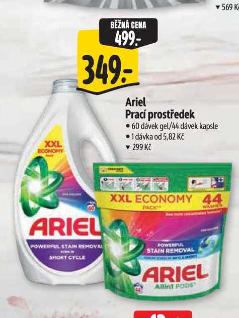Ariel Prací prostředek 60 dávek gel/44 dávek kapsle
