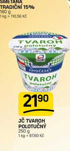 JČ TVAROH POLOTUČNÝ 250 g 