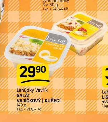 SALÁT VAJÍČKOVÝ | KUŘECÍ 140 g
