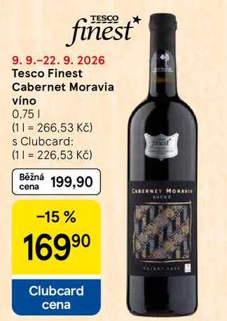 Tesco Finest Cabernet Moravia víno, 0.75 l