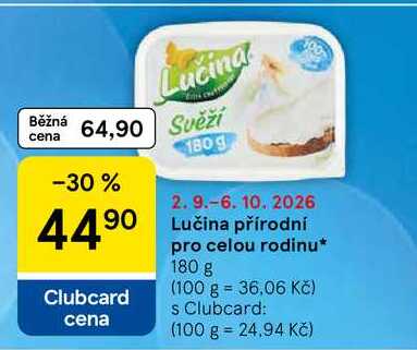 Lučina přírodní pro celou rodinu, 180 g