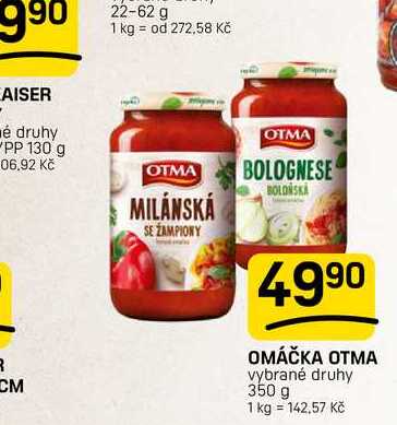 OMÁČKA OTMA vybrané druhy 350 g