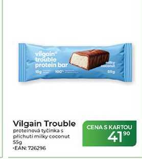 Vilgain Trouble proteinová tyčinka s příchutí milky coconut 55g