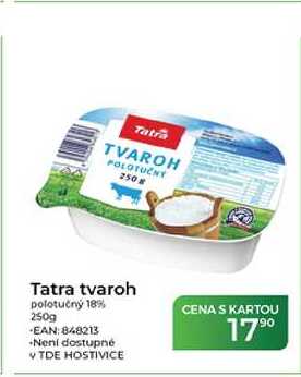 Tatra tvaroh polotučný 18% 250g