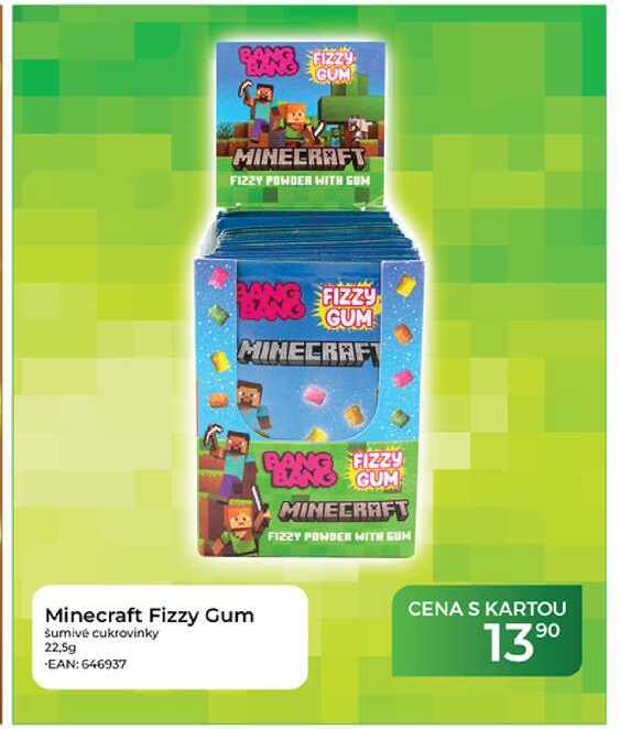 Minecraft Fizzy Gum šumivé cukrovinky 22,5g