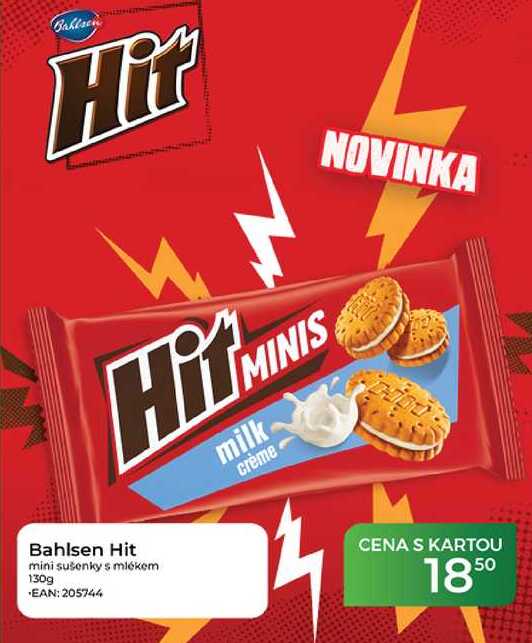Bahlsen Hit mini sušenky s mlékem 130g