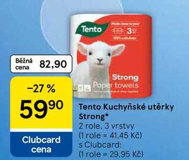Tento Kuchyňské utěrky Strong, 2 role, 3 vrstvy