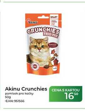 Akinu Crunchies pamlsek pro kočky 50g
