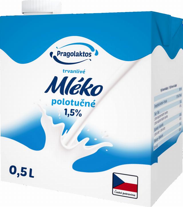 Pragolaktos Trvanlivé mléko polotučné, tuk 1,5 %