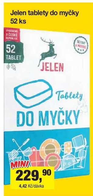 Jelen tablety do myčky 52 ks