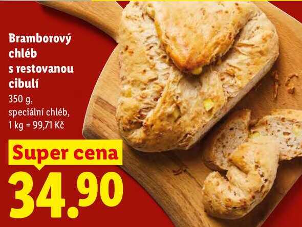 Bramborový chléb s restovanou cibulí, 350 g