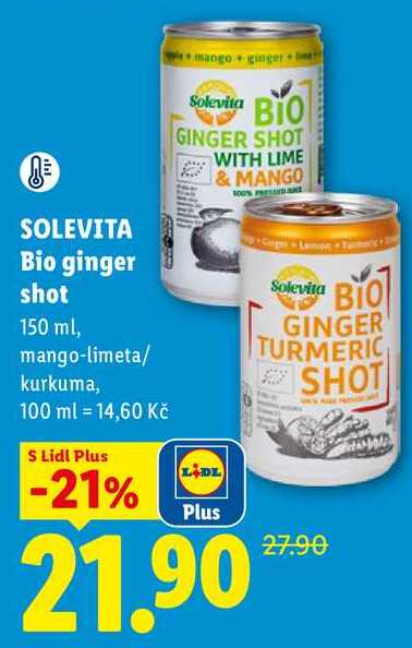 SOLEVITA Bio ginger shot, 150 ml