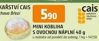 Kobliha s ovocnou náplní 40g