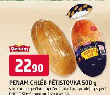 PENAM CHLÉB PĚTISTOVKA 500 g