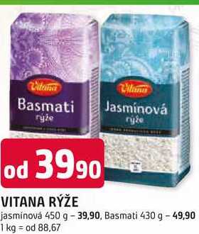 VITANA RÝŽE jasmínová 450 g 