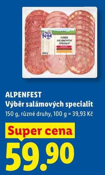 ALPENFEST Výběr salámových specialit, 150 g