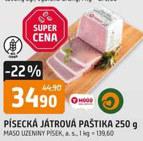 PÍSECKÁ JÁTROVÁ PAŠTIKA 250 g
