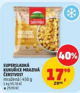 SUPERSLADKÁ KUKUŘICE MRAZIVÁ ČERSTVOST mražená, 450 g
