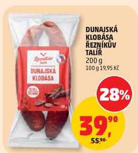DUNAJSKÁ KLOBÁSA ŘEZNÍKŮV TALÍŘ, 200 g