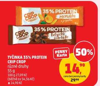 TYČINKA 35% PROTEIN CRIP CROP různé druhy, 55 g