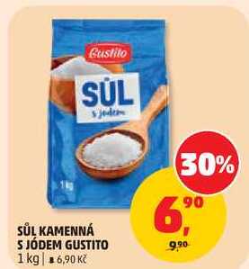 SŮL KAMENNÁ S JÓDEM GUSTITO, 1 kg