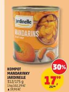 KOMPOT MANDARINKY JARDINELLE, 312/175 g