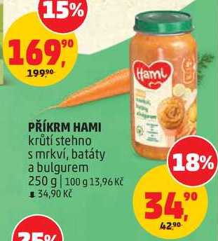 PŘÍKRM HAMI krůtí stehno s mrkví, batáty a bulgurem, 250 g