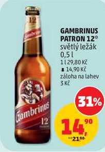 GAMBRINUS PATRON 12, 0,5 l 