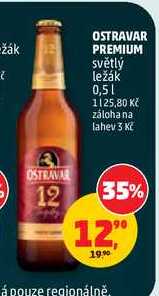 OSTRAVAR PREMIUM světlý ležák, 0,5 l