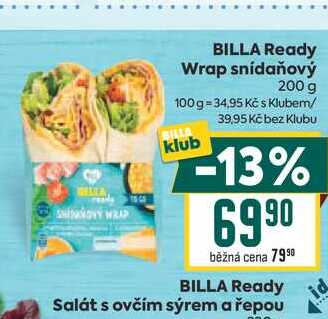 BILLA Ready Wrap snídaňový 200 g