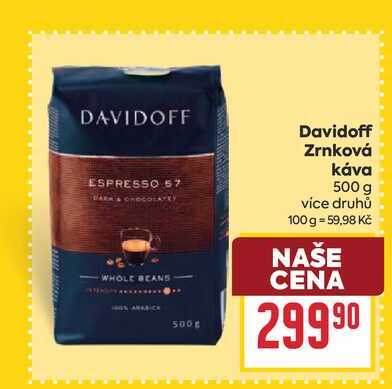 Davidoff Zrnková káva 500g v akci