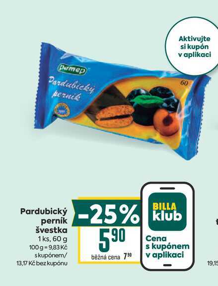 Pardubický perník švestka 1 ks, 60 g  