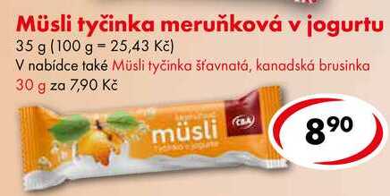 Müsli tyčinka meruňková v jogurtu, 35 g