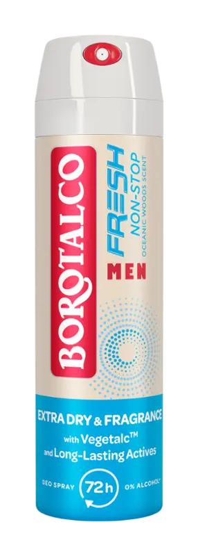 Borotalco Antiperspirant sprej Men Fresh Non-Stop Oceanic Woods, 150 ml