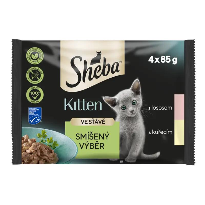 Sheba Kapsičky Smíšený výběr ve šťávě 4x 85 g, 340 g