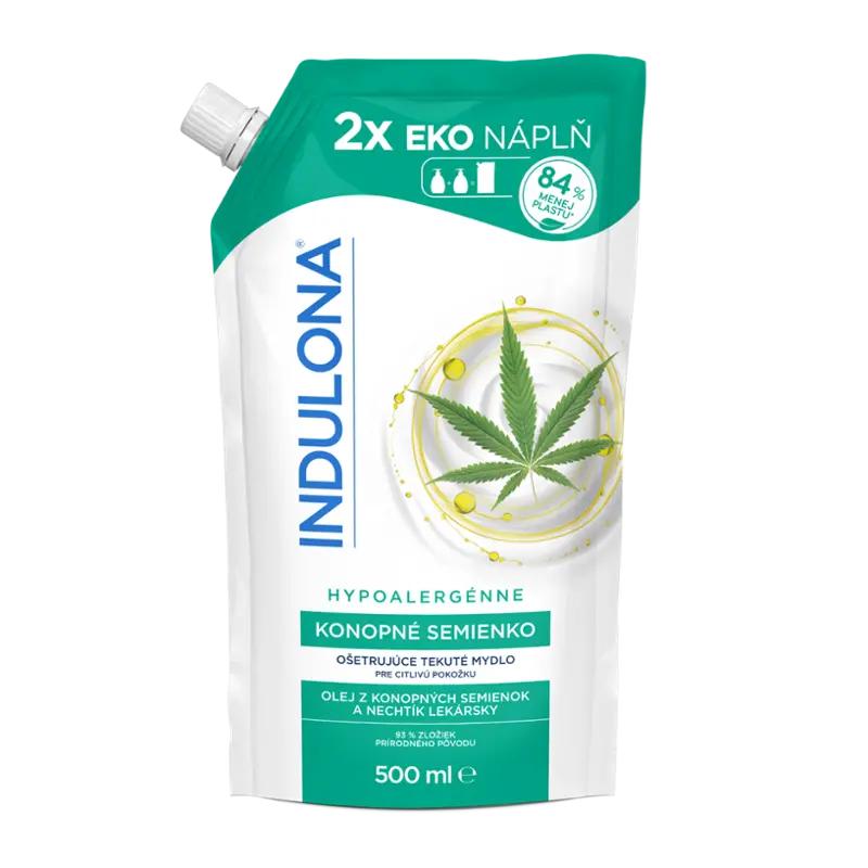 Indulona Tekuté mýdlo Konopné semínko náhradní náplň, 500 ml
