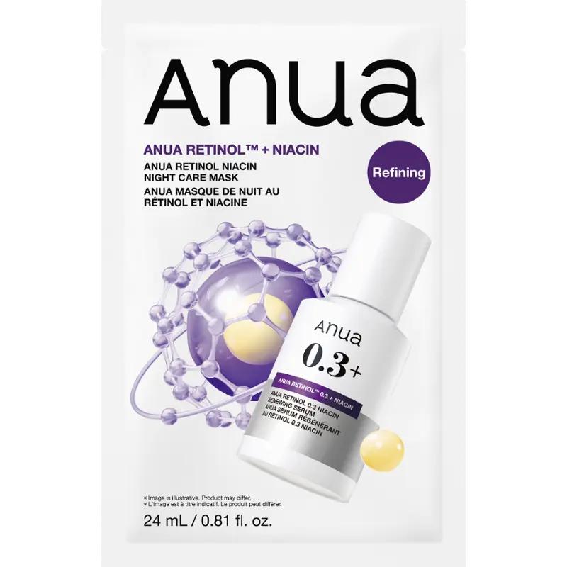 Anua  Pleťová maska pro noční regeneraci Retinol Niacin, 24 ml