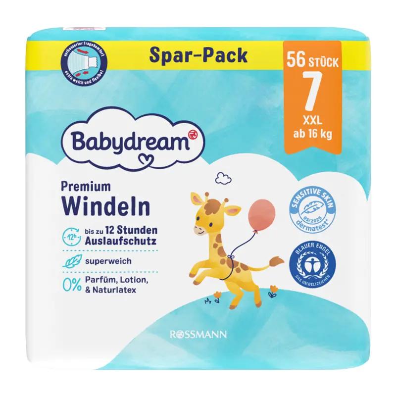 Babydream Pleny Premium XXL, 16+ kg, vel. 7, 56 ks