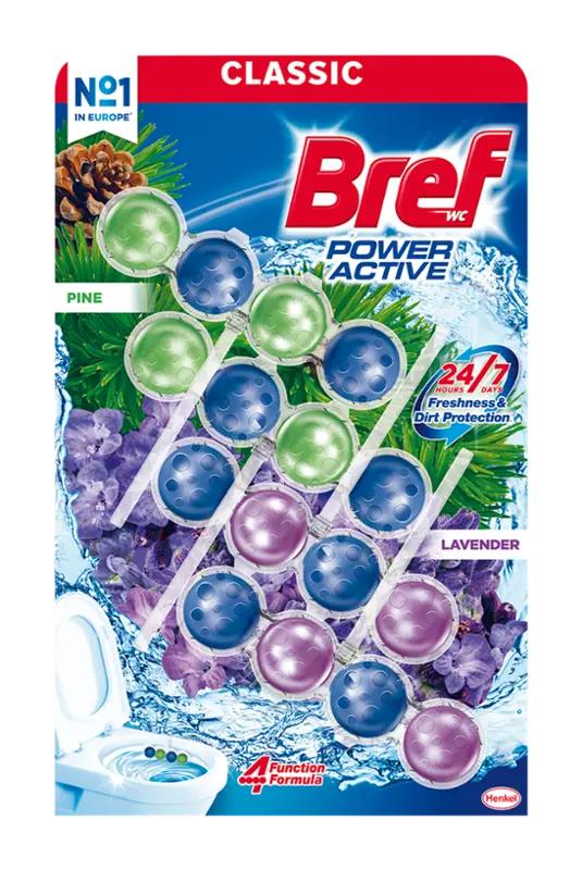 Bref Tuhý WC blok Power Aktiv Pine & Lavender, 200 g
