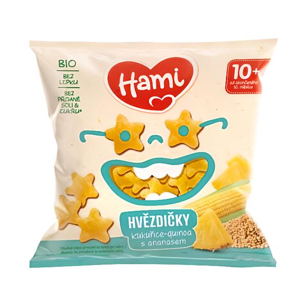 Hami BIO Kukuřičné-Quinoa křupky s výborným ananasem 12m+