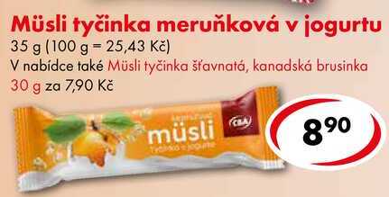 Müsli tyčinka meruňková v jogurtu, 35 g