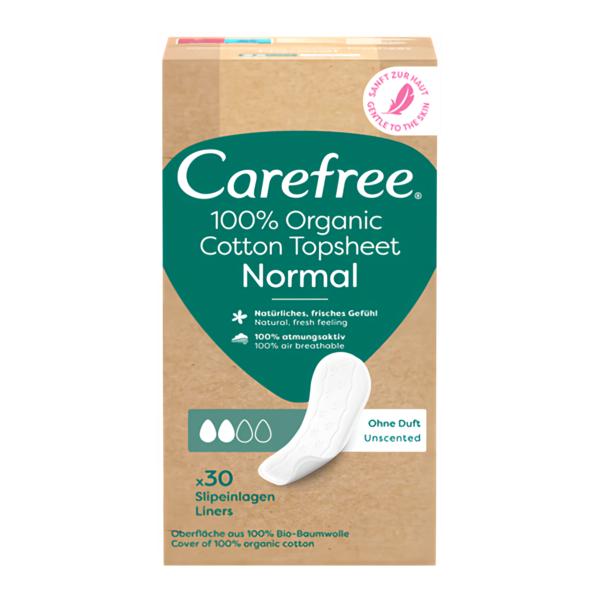 Carefree Organic Cotton Slipové vložky Normal